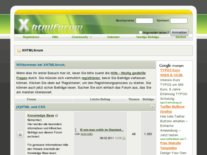 www.xhtmlforum.de
