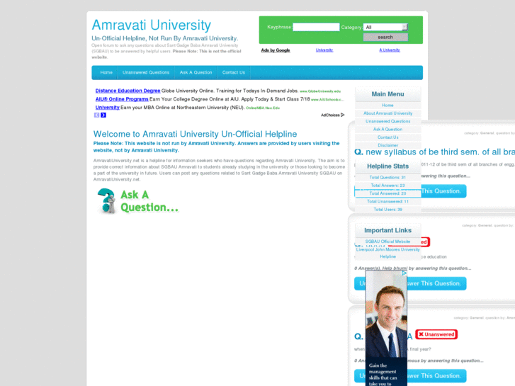 www.amravatiuniversity.net