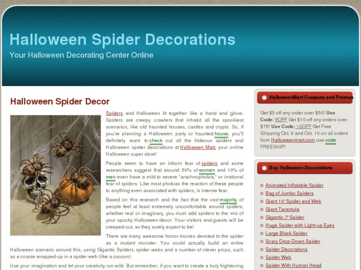 www.halloweenspiderdecorations.org