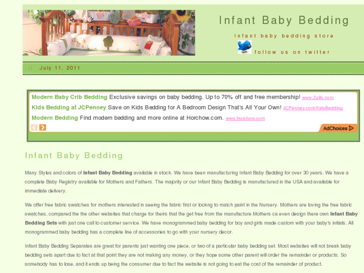 www.infantbabybedding.com