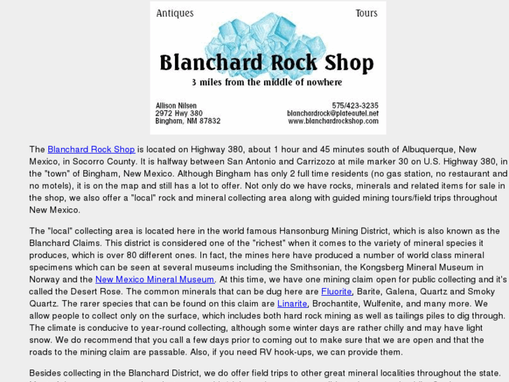 www.blanchardrockshop.com