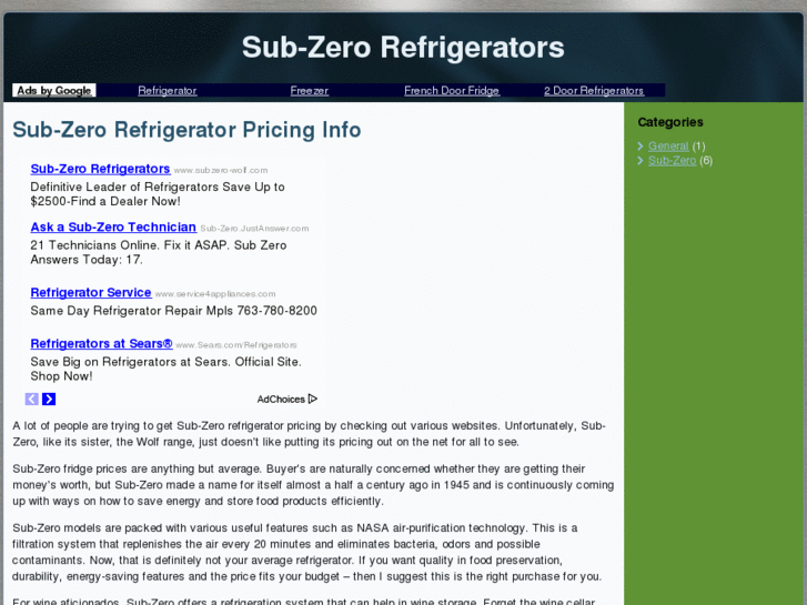 www.sub-zerorefrigerator.com