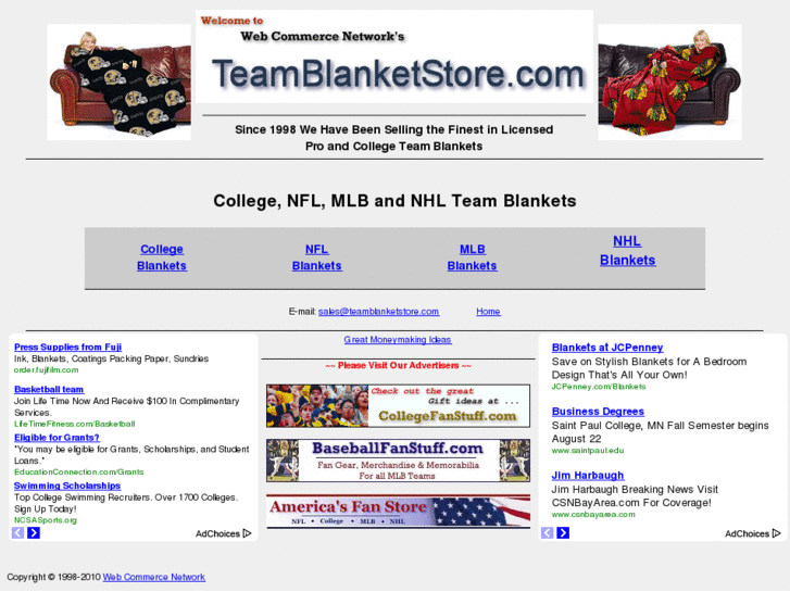 www.teamblanketstore.com