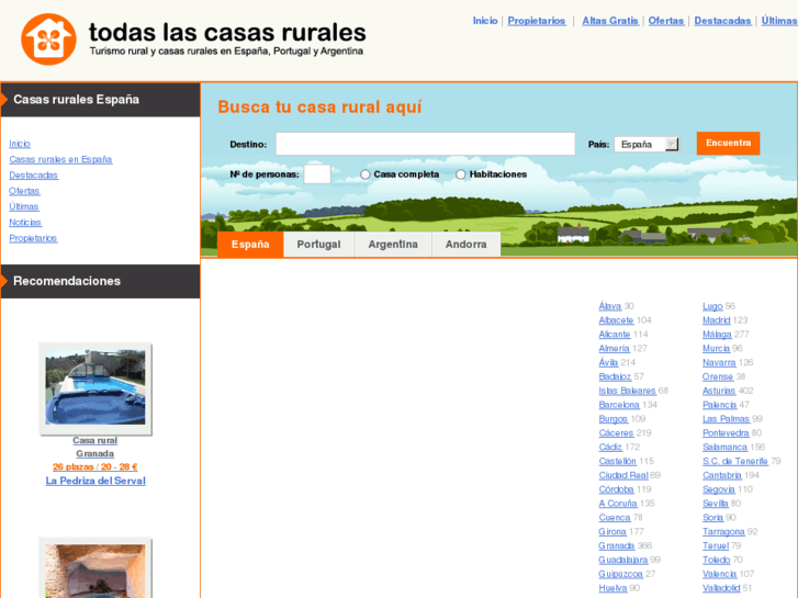 www.todaslascasasrurales.com