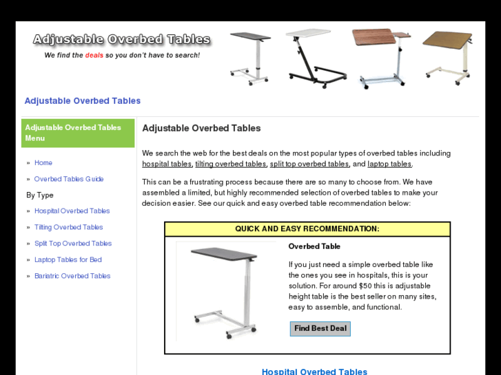 www.adjustableoverbedtables.com