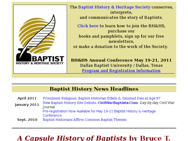 www.baptisthistory.com