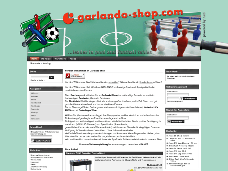 www.garlando-shop.com