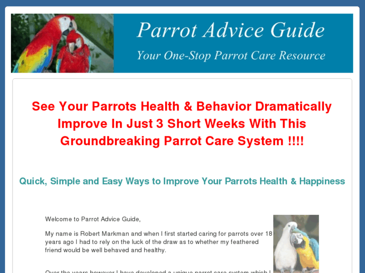 www.parrotadviceguide.com