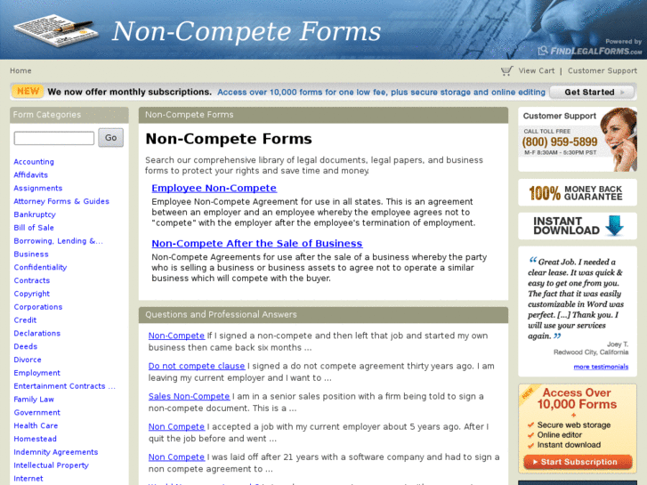www.noncompeteforms.com