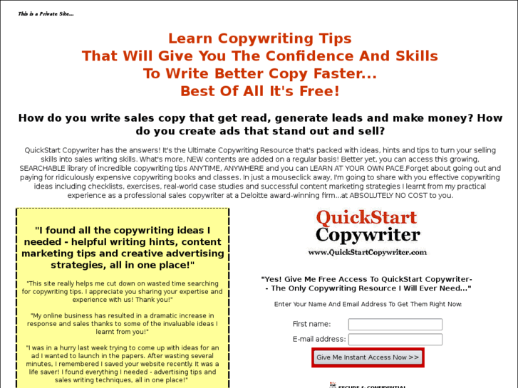 www.quickstartcopywriter.com