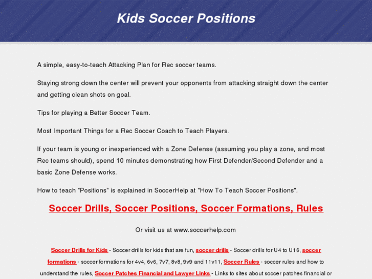 www.kidssoccerpositions.net