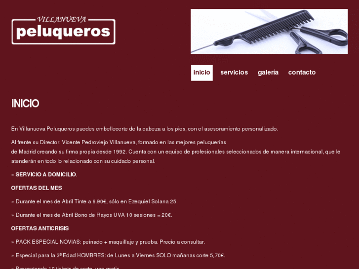 www.villanuevapeluqueros.com