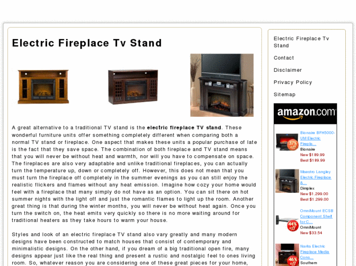 www.electricfireplacetvstand.net