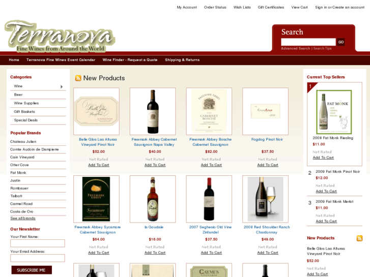 www.terranovafinewines.com