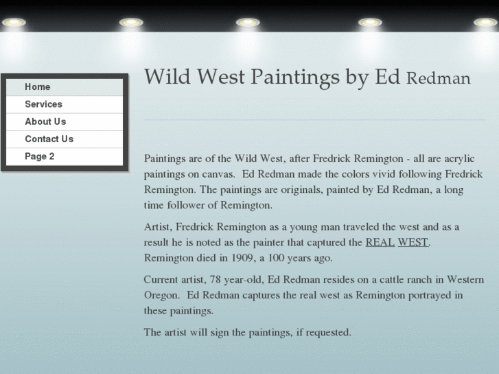 www.wildwestpaintingsbyedredman.com