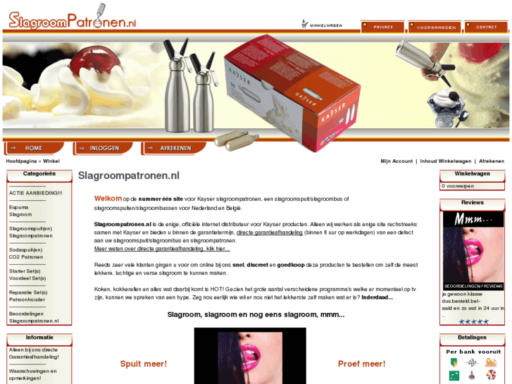 www.slagroompatronen.nl