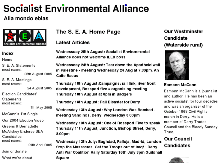 www.socialistenvironmentalalliance.org