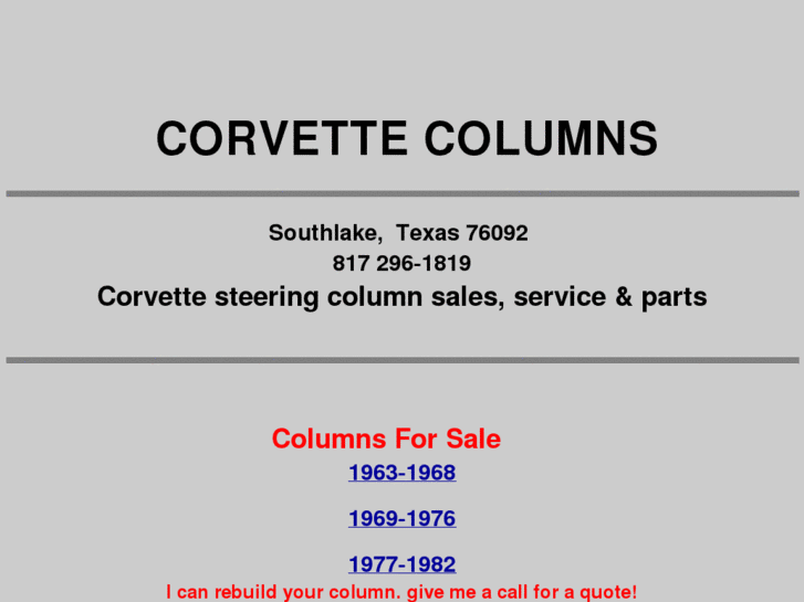 www.corvettecolumns.com