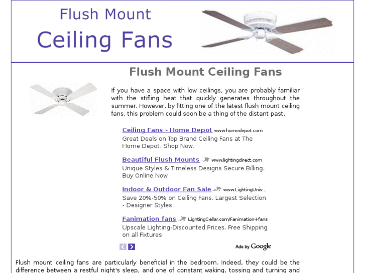 www.flushmountceilingfans.net