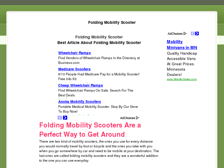 www.foldingmobilityscooter.net