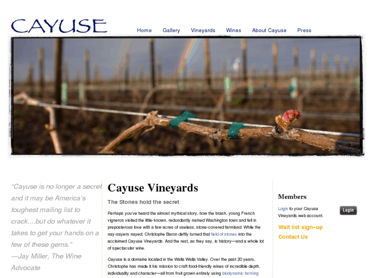 www.cayusevineyards.com