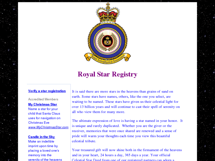 www.royalstarregistry.com