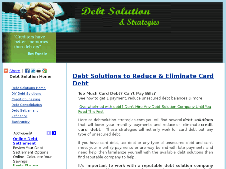 www.debtsolution-strategies.com