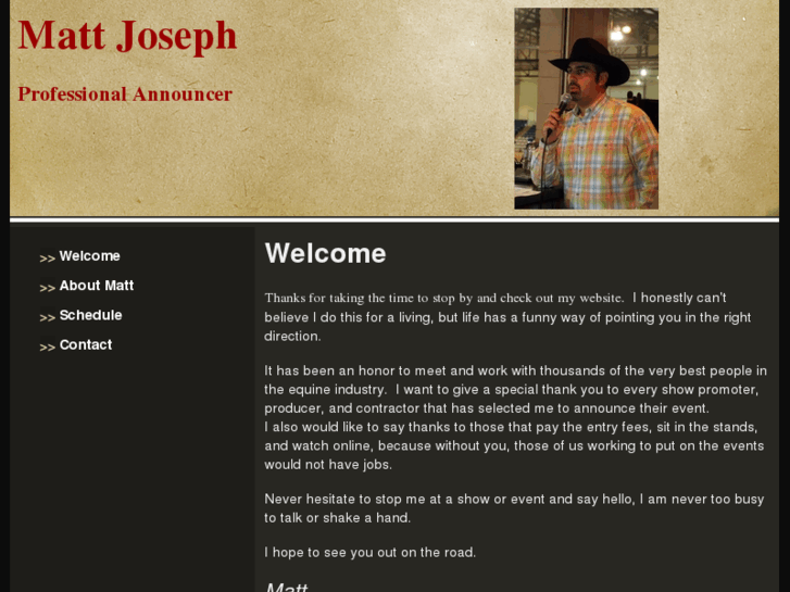 www.mattjosephannouncing.com