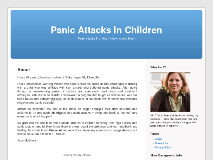 www.panicattacksinchildren.net