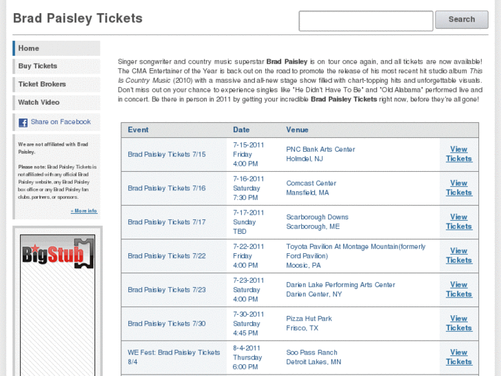 www.bradpaisleytickets.biz