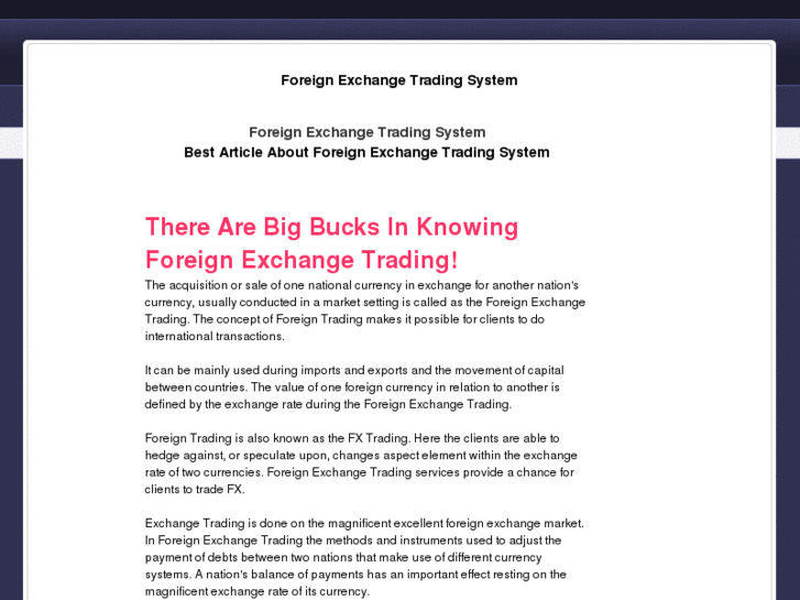 www.foreignexchangetradingsystem.com