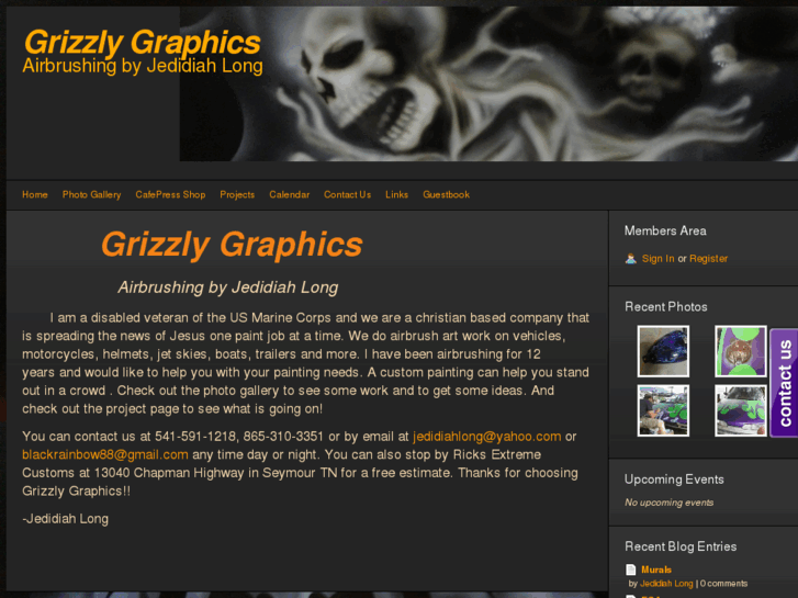 www.grizzlygraphicsairbrushing.com