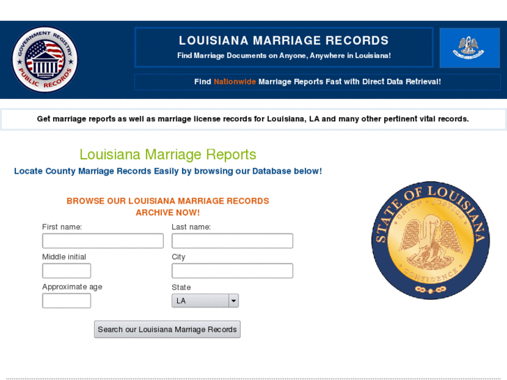 www.louisianamarriagerecords.org