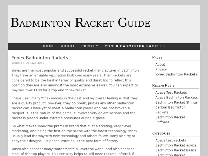 www.badmintonracketguide.com