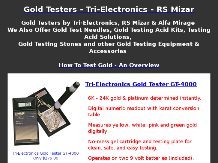 www.goldtesters.net