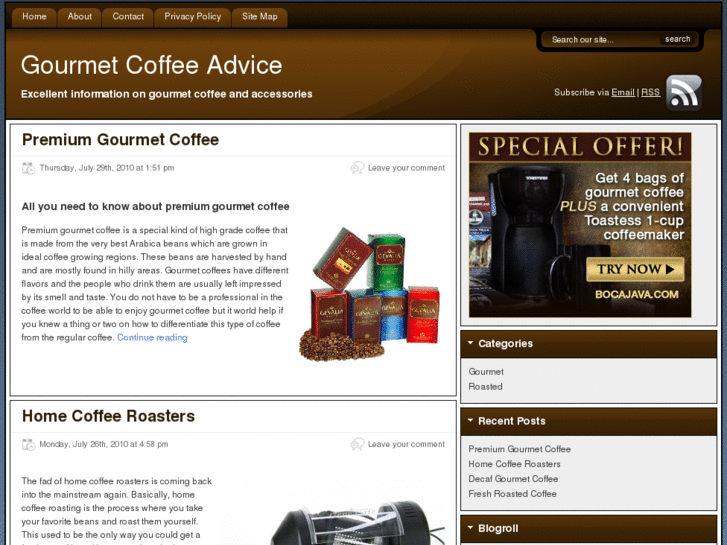 www.gourmetcoffeeadvice.com