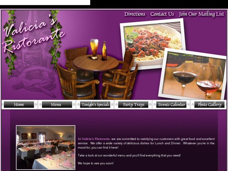 www.valiciasristorante.com