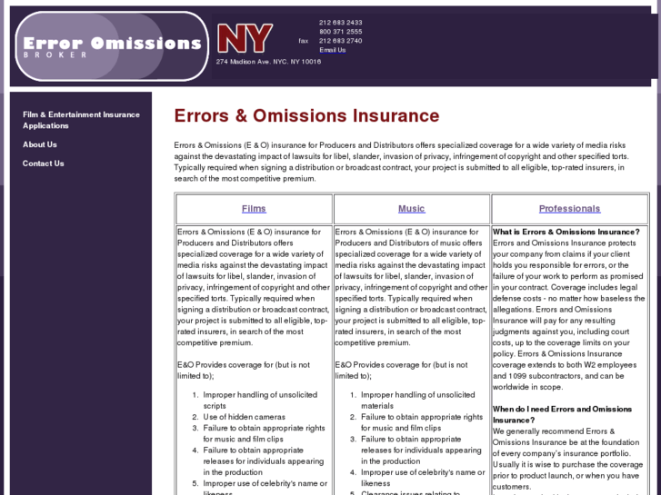 www.errorsomissionsbroker.com