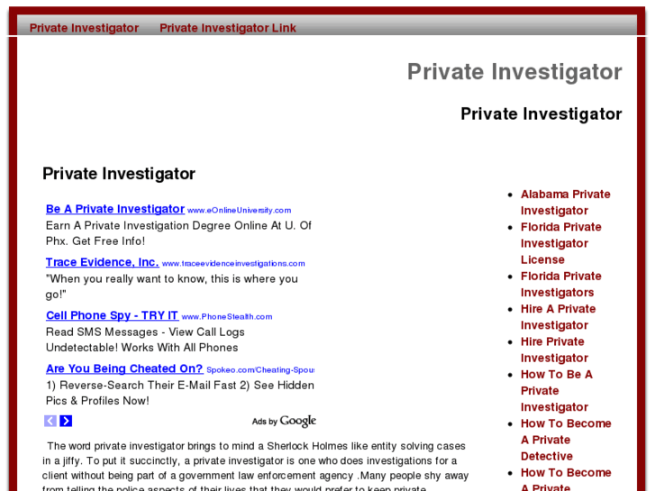 www.privateinvestigatorscenter.com