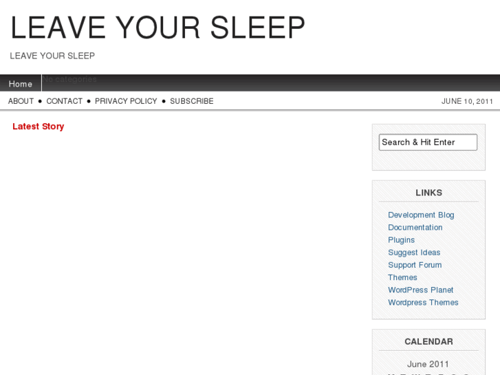 www.leaveyoursleep.org