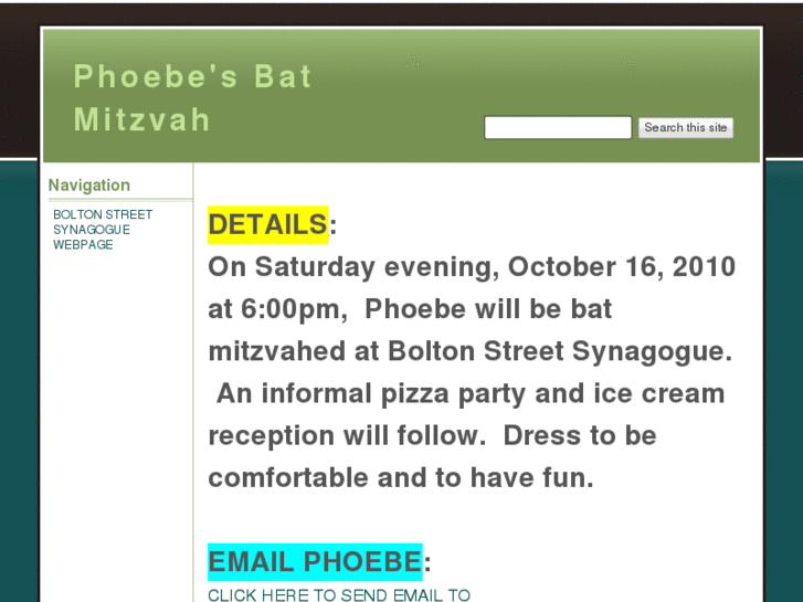 www.phoebesbatmitzvah.info