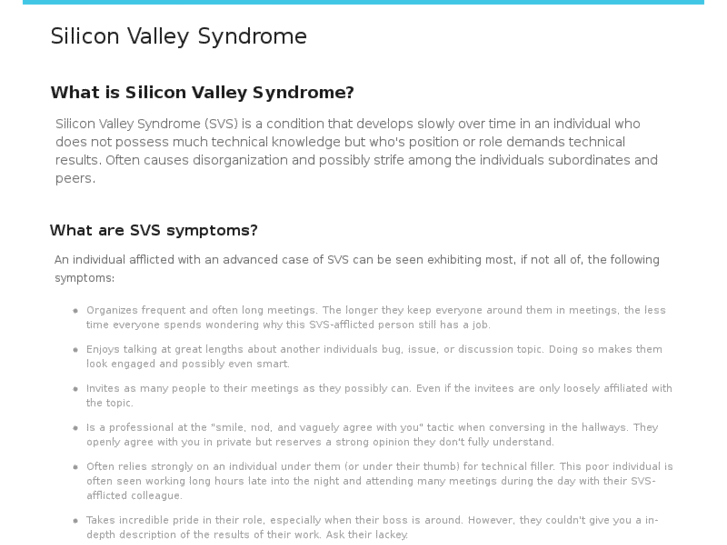 www.siliconvalleysyndrome.com