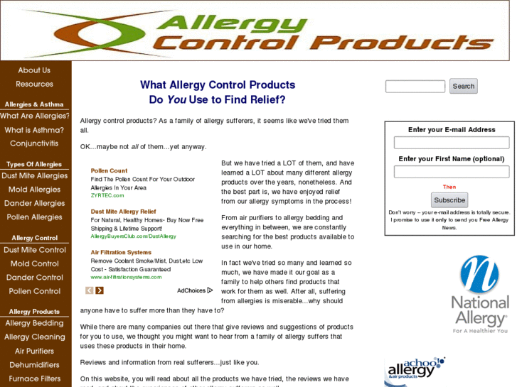 www.allergy-control-products.com