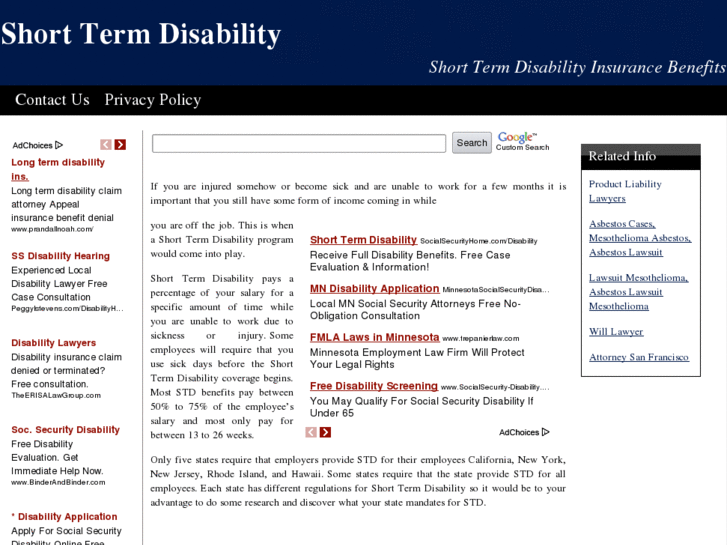 www.shorttermdisability.org