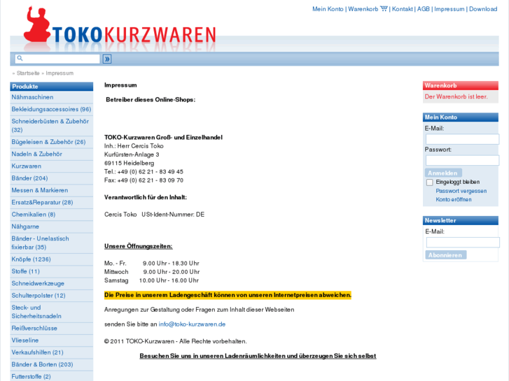 www.toko-kurzwaren.de