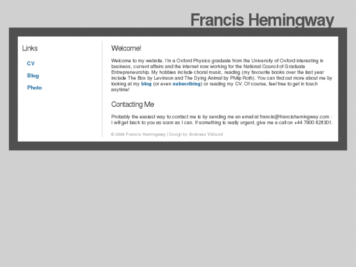 www.francishemingway.com