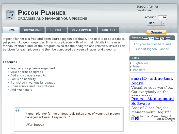 www.pigeonplanner.com