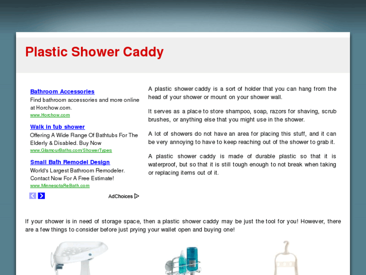 www.plasticshowercaddy.com