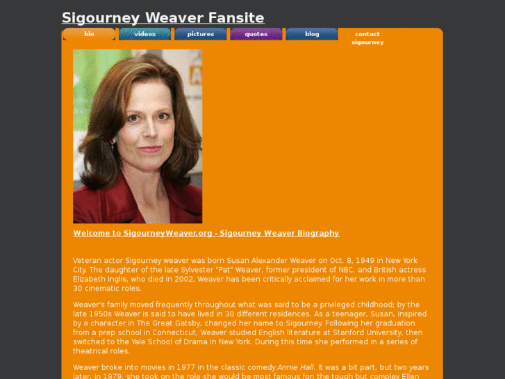 www.sigourneyweaver.org