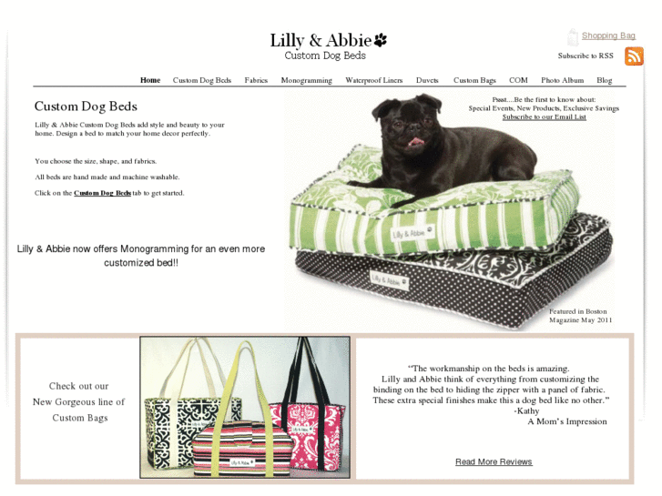 www.lillyandabbiedogbeds.com